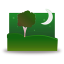 download Landscape By Night clipart image with 270 hue color