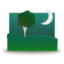 download Landscape By Night clipart image with 315 hue color