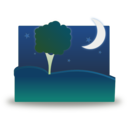download Landscape By Night clipart image with 0 hue color
