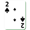 download White Deck 2 Of Spades clipart image with 90 hue color