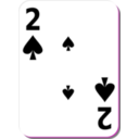 download White Deck 2 Of Spades clipart image with 270 hue color