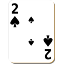 download White Deck 2 Of Spades clipart image with 0 hue color