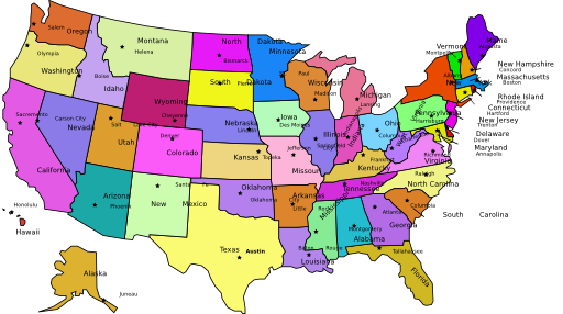United States Map With Capitals And State Names Clipart I2clipart Royalty Free Public Domain Clipart