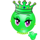 download Queen Smiley Emoticon clipart image with 90 hue color