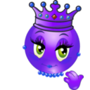download Queen Smiley Emoticon clipart image with 225 hue color