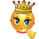 download Queen Smiley Emoticon clipart image with 0 hue color