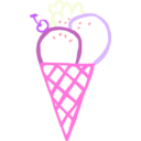 download Ice Cream Cone Linda Kim 01 clipart image with 270 hue color