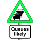download Roadsign Queues clipart image with 135 hue color