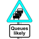download Roadsign Queues clipart image with 180 hue color