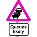 download Roadsign Queues clipart image with 315 hue color
