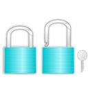 download Lock And Key clipart image with 135 hue color