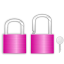 download Lock And Key clipart image with 270 hue color