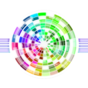 download Multicolored Wheel Abstract Background clipart image with 90 hue color