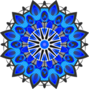 download Mandala Yellow clipart image with 180 hue color