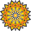 download Mandala Yellow clipart image with 0 hue color