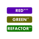 download Red Green Refactor Street Sign clipart image with 270 hue color