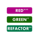 download Red Green Refactor Street Sign clipart image with 315 hue color
