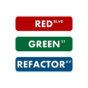 download Red Green Refactor Street Sign clipart image with 0 hue color