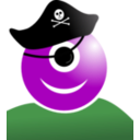 download Alien Pirate clipart image with 90 hue color