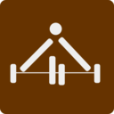 download Weight Lifting Pictogram clipart image with 180 hue color