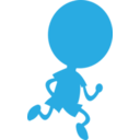 download Running Shadow clipart image with 0 hue color