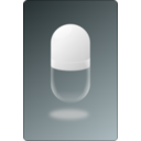 download Capsule Half Transparent clipart image with 0 hue color