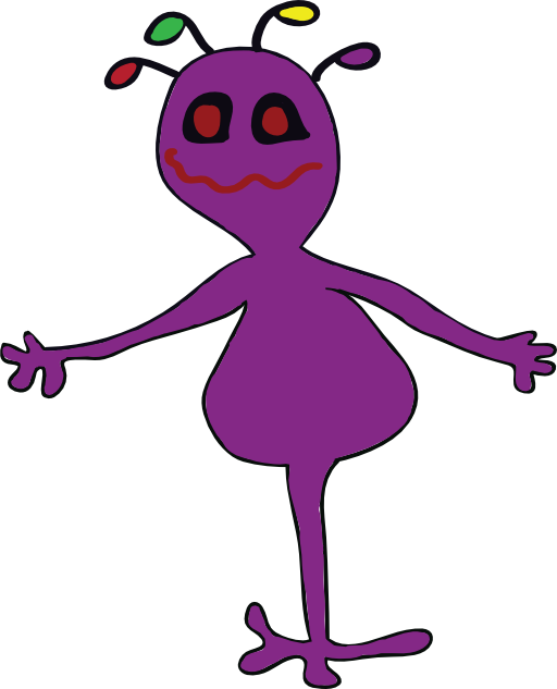 Purple Alien Monster