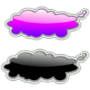 download Glossy Clouds 2 clipart image with 90 hue color