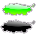 download Glossy Clouds 2 clipart image with 270 hue color