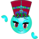 download Pharaoh Girl Smiley Emoticon clipart image with 135 hue color