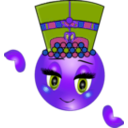 download Pharaoh Girl Smiley Emoticon clipart image with 225 hue color