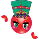 download Pharaoh Girl Smiley Emoticon clipart image with 315 hue color