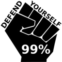 download Occupy Defend Yourself clipart image with 270 hue color