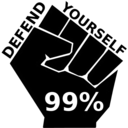 download Occupy Defend Yourself clipart image with 0 hue color