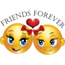 download Friends Forever Smiley Emoticon clipart image with 0 hue color