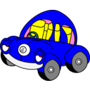 download Sleepy Vw Beetle clipart image with 180 hue color