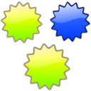 download Stars 6 clipart image with 225 hue color