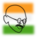 download Gandhi clipart image with 0 hue color