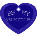 download Be My Valentine Heart Shaped Gift Tag clipart image with 270 hue color