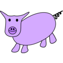 download Cochon clipart image with 270 hue color
