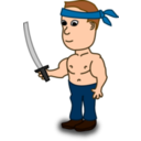 download Comic Characters Fake Ninja clipart image with 0 hue color