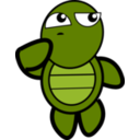 download Turtle Thinking clipart image with 315 hue color