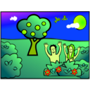 download Adam Eve Happy clipart image with 45 hue color