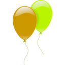 download Two Ballons clipart image with 45 hue color