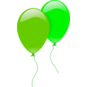 download Two Ballons clipart image with 90 hue color