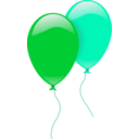 download Two Ballons clipart image with 135 hue color