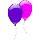 download Two Ballons clipart image with 270 hue color
