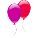 download Two Ballons clipart image with 315 hue color