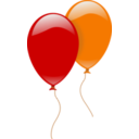 download Two Ballons clipart image with 0 hue color