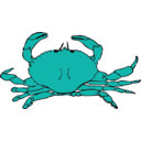 download Crab clipart image with 180 hue color